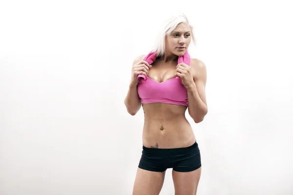 Blonde fitness girl  — Stockfoto